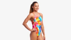Funkita Girls Single Strap One Piece-Messy Monet