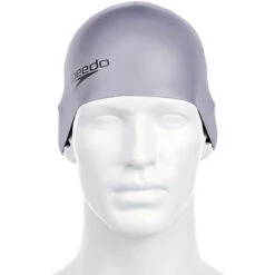Speedo Plain Moulded Silicone Cap - Chrome
