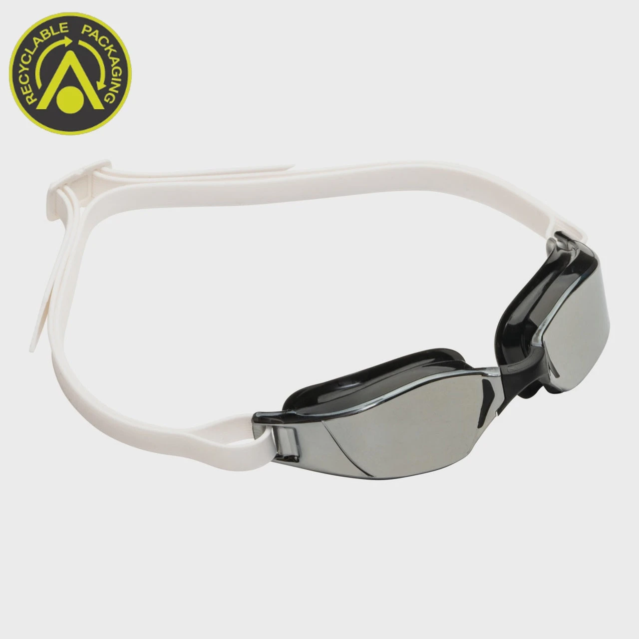 AQUA SPHERE Aquasphere Xceed Goggles - Silver Titanium Mirror Lens Black White 3 AQUA SPHERE Aquasphere Xceed Goggles - Silver Titanium Mirror Lens Black White