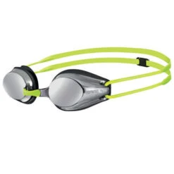 Arena Tracks Junior Mirror Goggles - Silver Black Fluo Yellow