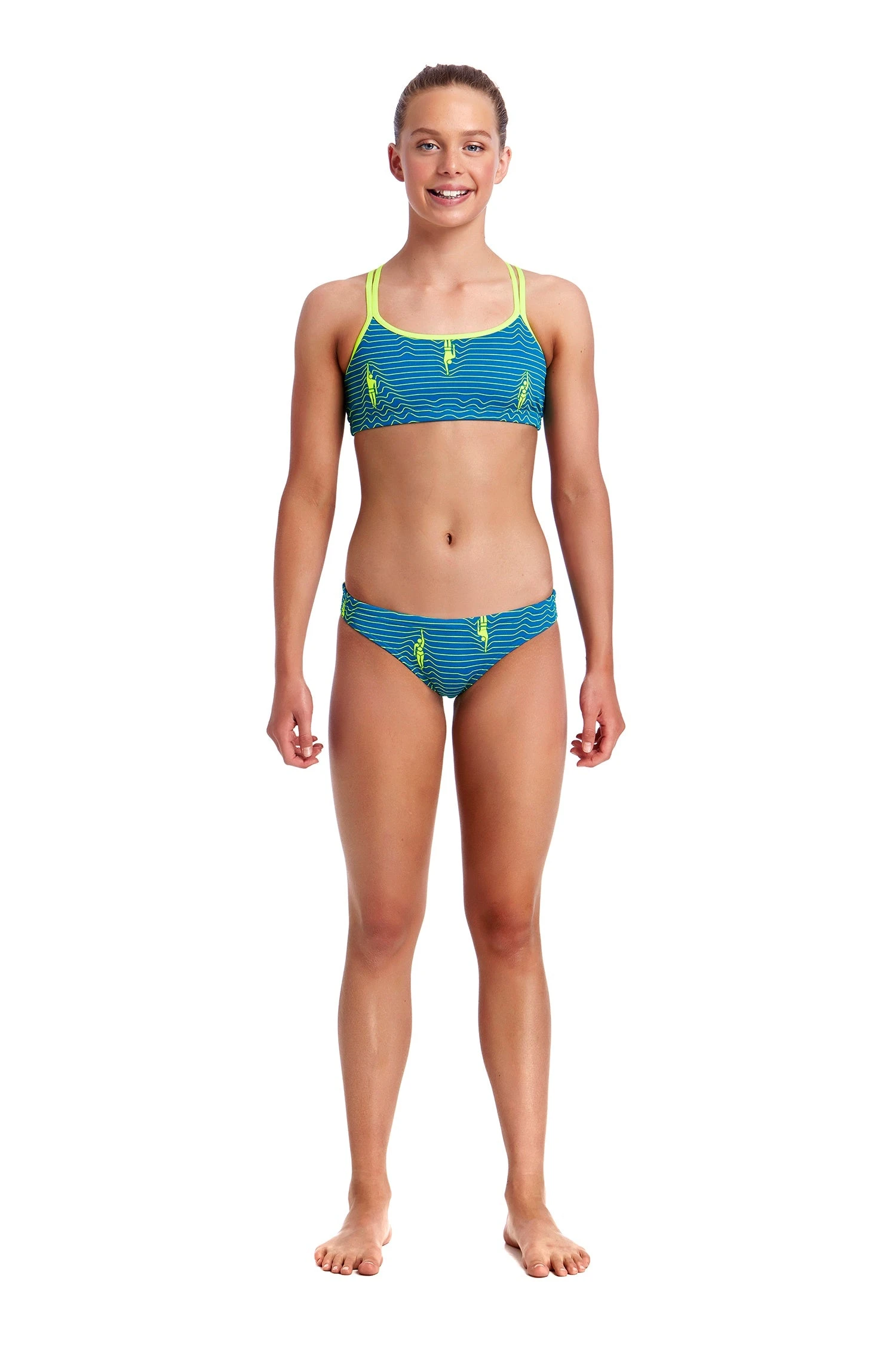 Funkita Girls Criss Cross Two Piece - Ripple Effect 3 Funkita Girls Criss Cross Two Piece - Ripple Effect