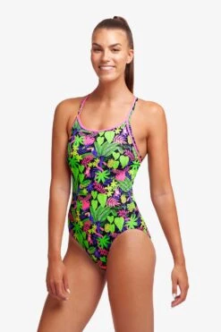 Funkita Ladies Diamond Back One Piece - Sloth Slumber -Best Swimming Equipment FS11L SLOTH SLUMBER 13