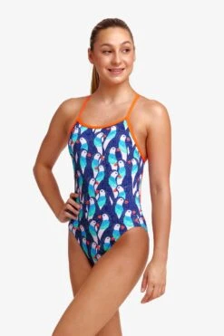 Funkita Girls Single Strap One Piece - Pengoo Parade 7 Funkita Girls Single Strap One Piece - Pengoo Parade -Best Swimming Equipment FS16G PENGOO PARADE 09