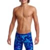 Funky Trunks Mens Training Jammers - Leaf Laser -Best Swimming Equipment FT37M LEAF LASER 01