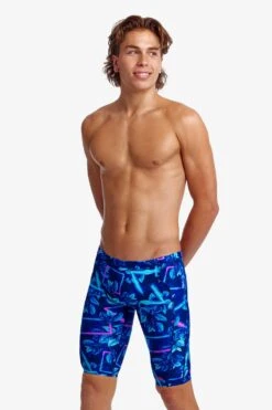 Funky Trunks Mens Training Jammers - Leaf Laser -Best Swimming Equipment FT37M LEAF LASER 11