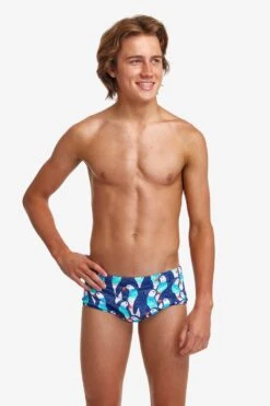 Funky Trunks Boys Sidewinder Trunks - Pengoo Parade -Best Swimming Equipment FTS010B PENGOO PARADE 14
