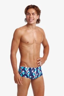 Funky Trunks Mens Sidewinder Trunks - Pengoo Parade -Best Swimming Equipment FTS010M PENGOO PARADE 06