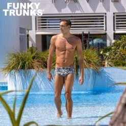 Funky Trunks Mens Eco Classic Trunks - Zebra Crossing -Best Swimming Equipment FUNKY TRUNKS D1 2020 014