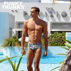 Funky Trunks Mens Eco Classic Trunks - Zebra Crossing -Best Swimming Equipment FUNKY TRUNKS D1 2020 015