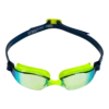AQUA SPHERE Aquasphere Xceed Goggles - Yellow Titanium Mirror Lens Yellow Navy -Best Swimming Equipment Yellow titanium goggles