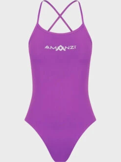 Amanzi Womens Tie Back One Piece- Fandango Purple
