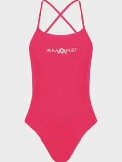 Amanzi Womens Tie Back One Piece - Ruby