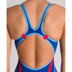 Arena Womens Carbon Core FX Open Back - Ocean Blue -Best Swimming Equipment arena powerskin carbon core fx open back ocean blue back close up